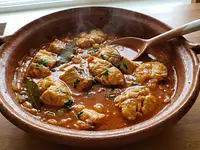 Huachinango estofado en cazuela de barro