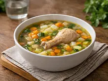 Caldo de pollo casero fácil