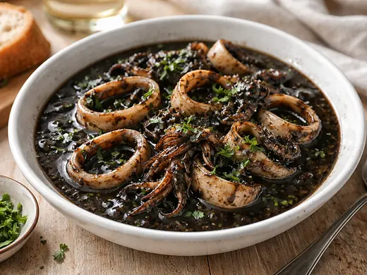 Calamares en su tinta: Receta clásica española