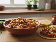 Chicharrón en salsa roja fácil para tacos