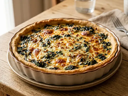 Tarta de acelgas y queso
