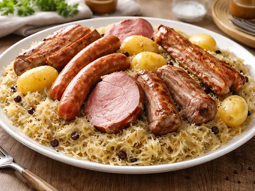 Choucroute alsaciana tradicional