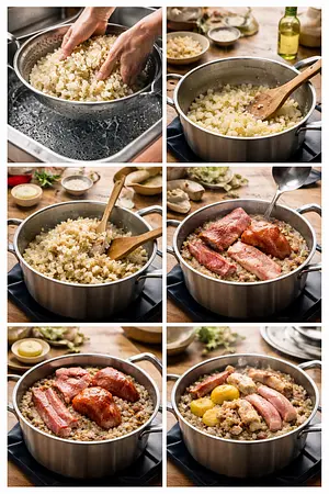 Choucroute alsaciana tradicional - guia visual del proceso