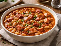 Potaje de frijoles y jamón