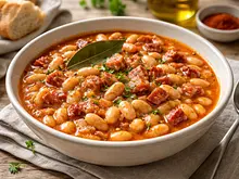 Potaje de alubias blancas con panceta