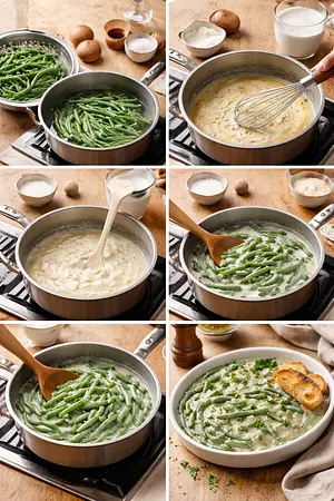 Verduras a la crema - guia visual del proceso