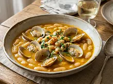 Alubias blancas con almejas