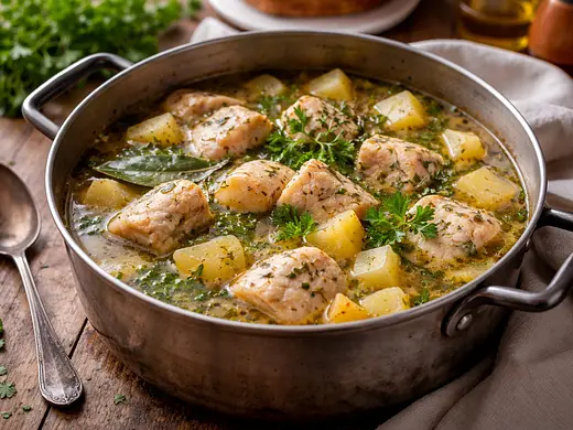 Potaje de congrio tradicional