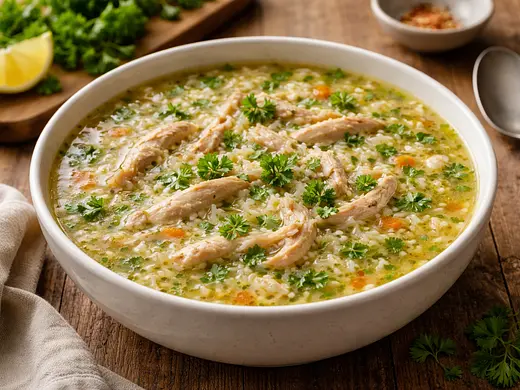 Potaje de arroz con pollo
