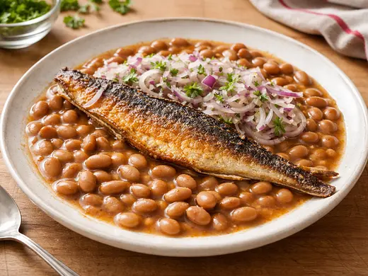 Frijoles con arenques