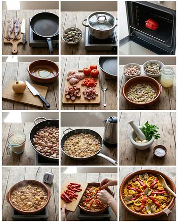 Arroz al estilo de Barcelona - guia visual del proceso