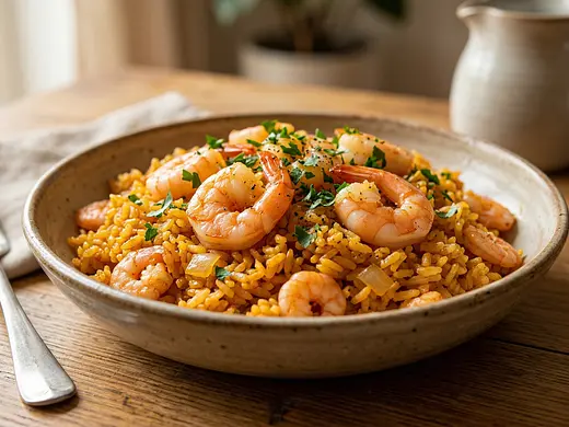 Arroz con camarones