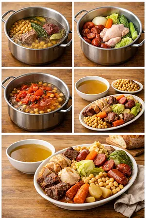 Potaje portugués tradicional - guia visual del proceso