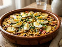 Arroz con legumbres al horno