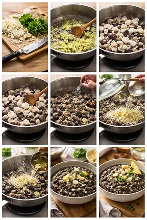 Arroz con sepia - guia visual del proceso