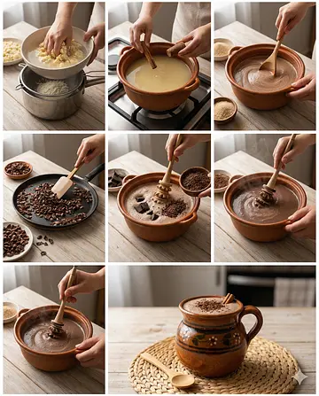 Atolé prieto - guia visual del proceso