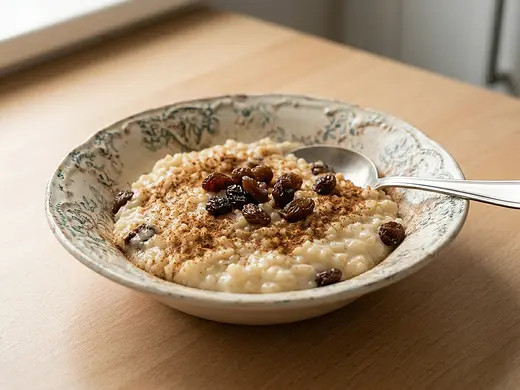 Arroz con leche horneado al jerez