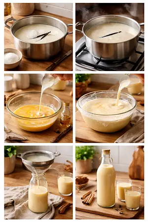 Rompope casero tradicional - guia visual del proceso