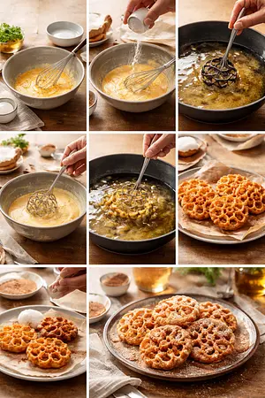 Buñuelos de molde tradicionales - guia visual del proceso