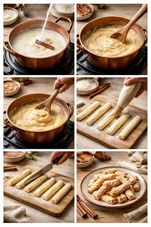 Macarrones de leche tradicionales - guia visual del proceso