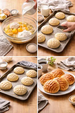 Conchas - guia visual del proceso