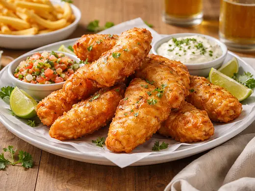 Pescado a la gabardina crujiente