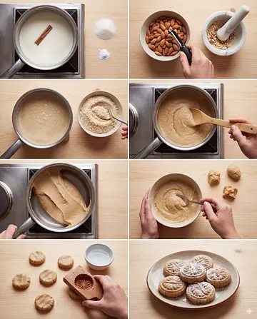 Alelluyas de almendra - guia visual del proceso