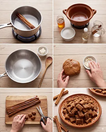 Trompadas de canela - guia visual del proceso