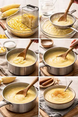 Poleada de Elote - guia visual del proceso