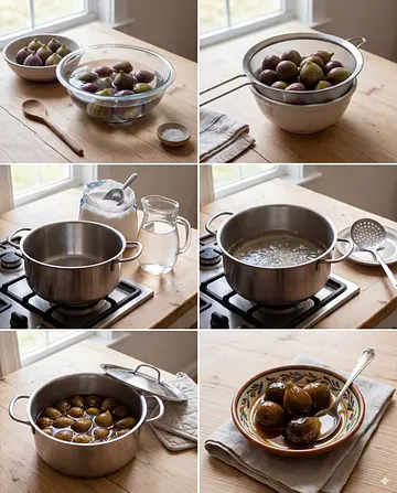 Dulce de higos - guia visual del proceso