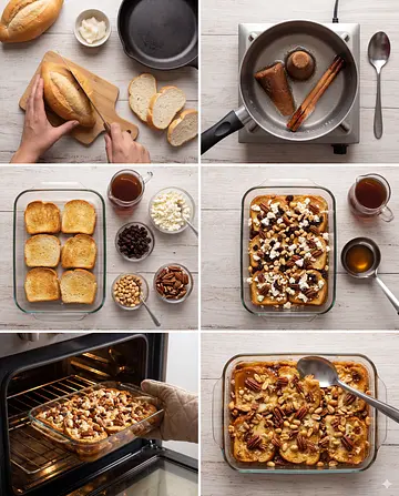 Capirotada tradicional mexicana - guia visual del proceso