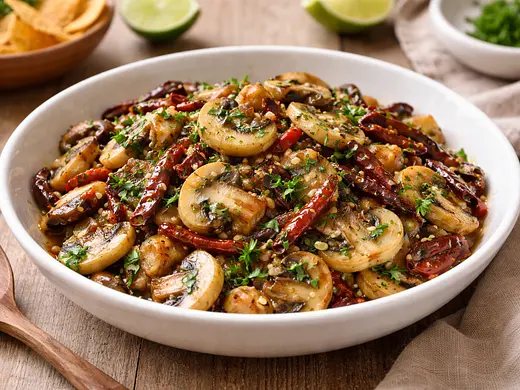 Champiñones al Ajillo Mexicano