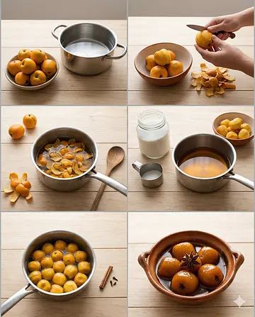 Dulce de tejocote tradicional - guia visual del proceso