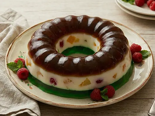 Gelatina de rosca tricolor