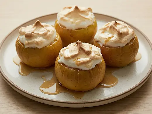 Manzanas al horno con merengue