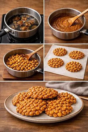 Palanqueta de cacahuate tradicional - guia visual del proceso