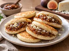 Gorditas de Nata con Compota de Higo y Queso Cotija