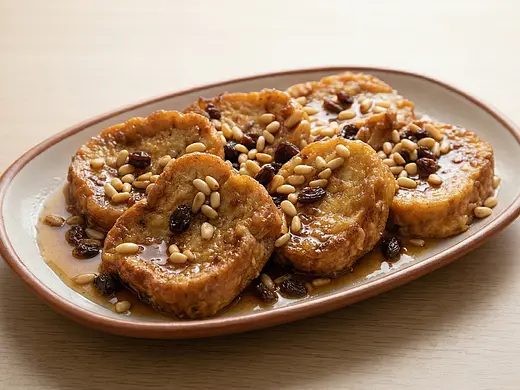 Torrejas de coco con pan mamón