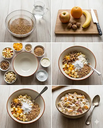 Fruta compuesta - guia visual del proceso