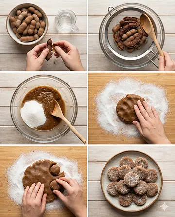 Pulpa de tamarindo - guia visual del proceso