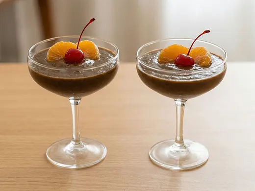 Copa de zapote al marrasquino