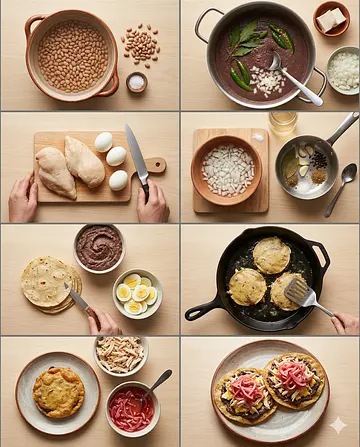 Panuchos Yucatecos Tradicionales - guia visual del proceso