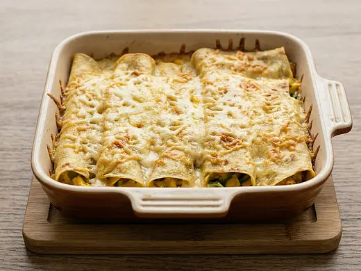 Crepas mexicanas de flor de calabaza y elote