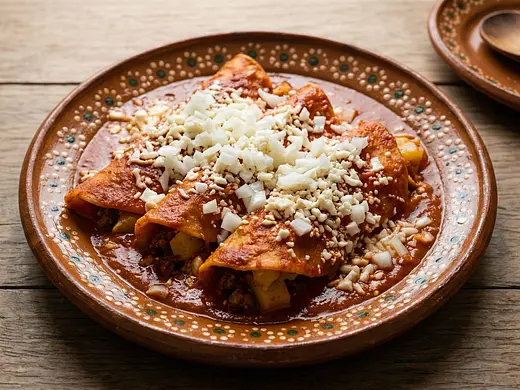 Enchiladas coloradas potosinas