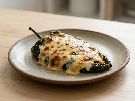 Chiles rellenos de frijoles