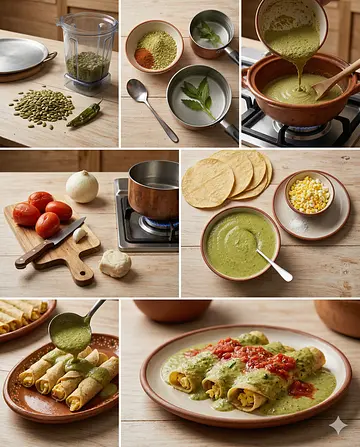 Papatzules yucatecos tradicionales - guia visual del proceso