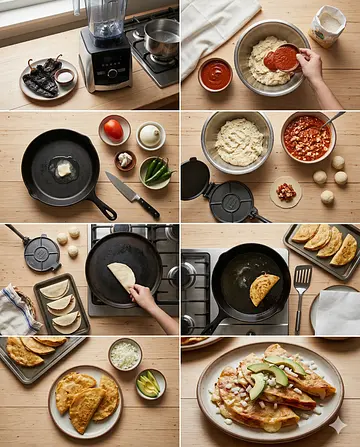 Quesadillas Potosinas Tradicionales - guia visual del proceso