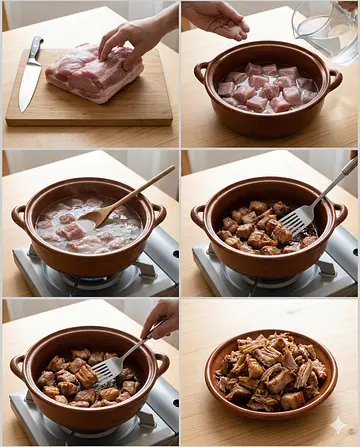 Carnitas de cerdo tradicionales - guia visual del proceso
