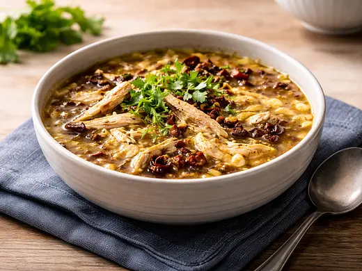 Caldo Azteca de Pollo con Xoconostle