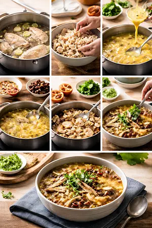 Caldo Azteca de Pollo con Xoconostle - guia visual del proceso